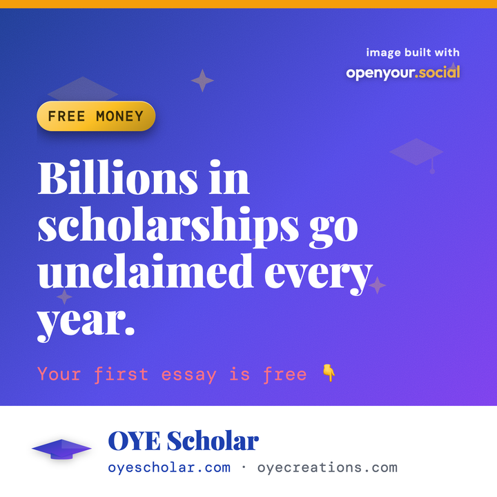 Example post: a scholarship free-money fact